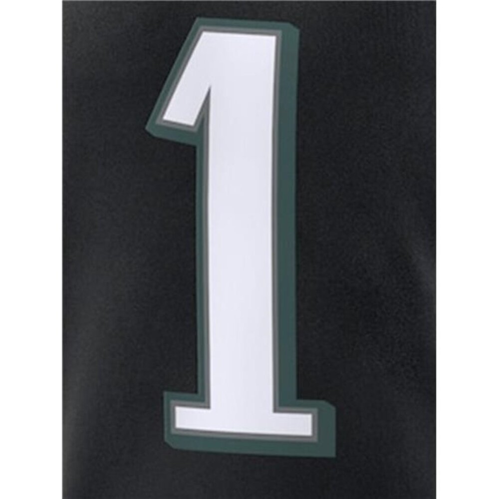 NWT Multiple Sizes Jalen Hurts #1 Philadelphia Eagles Black Jersey Super Bowl MV - Picture 3 of 5